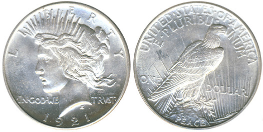 1921 Peace Dollar