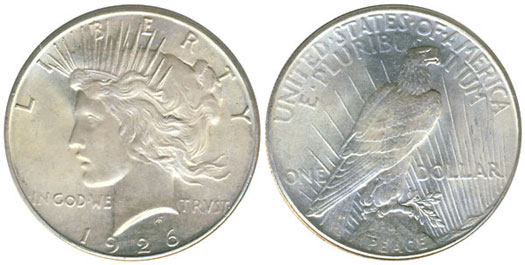 1926 Peace Dollar