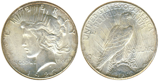 1927 Peace Dollar