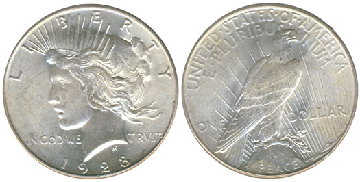 1928 Peace Dollar