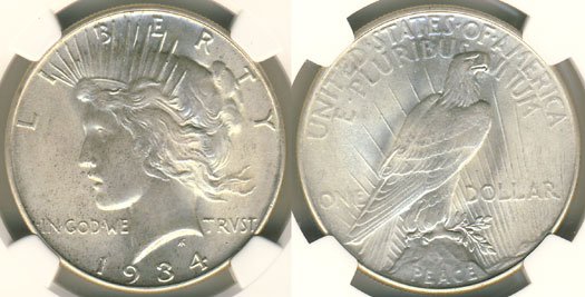 1934 Peace Dollar