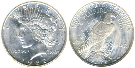 1922-D Peace Dollar