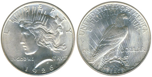 1926-D Peace Dollar