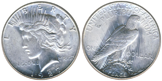 1927-S Peace Dollar