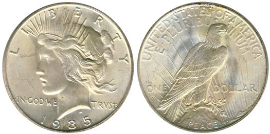 1935-S Peace Dollar